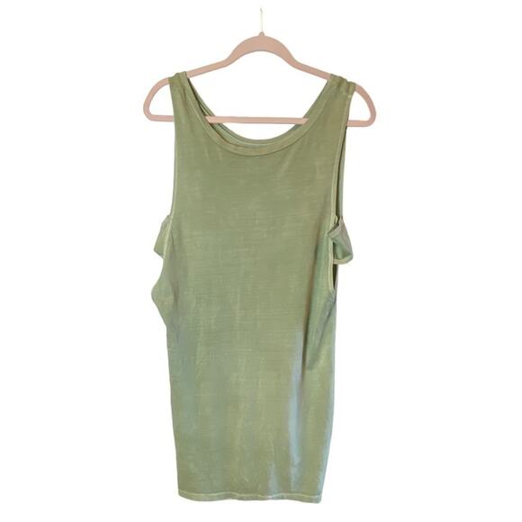 Nanavatee Green Sleeveless Lightweight Tank Dress Size Large Casual Summer Style - Picture 2 of 12
